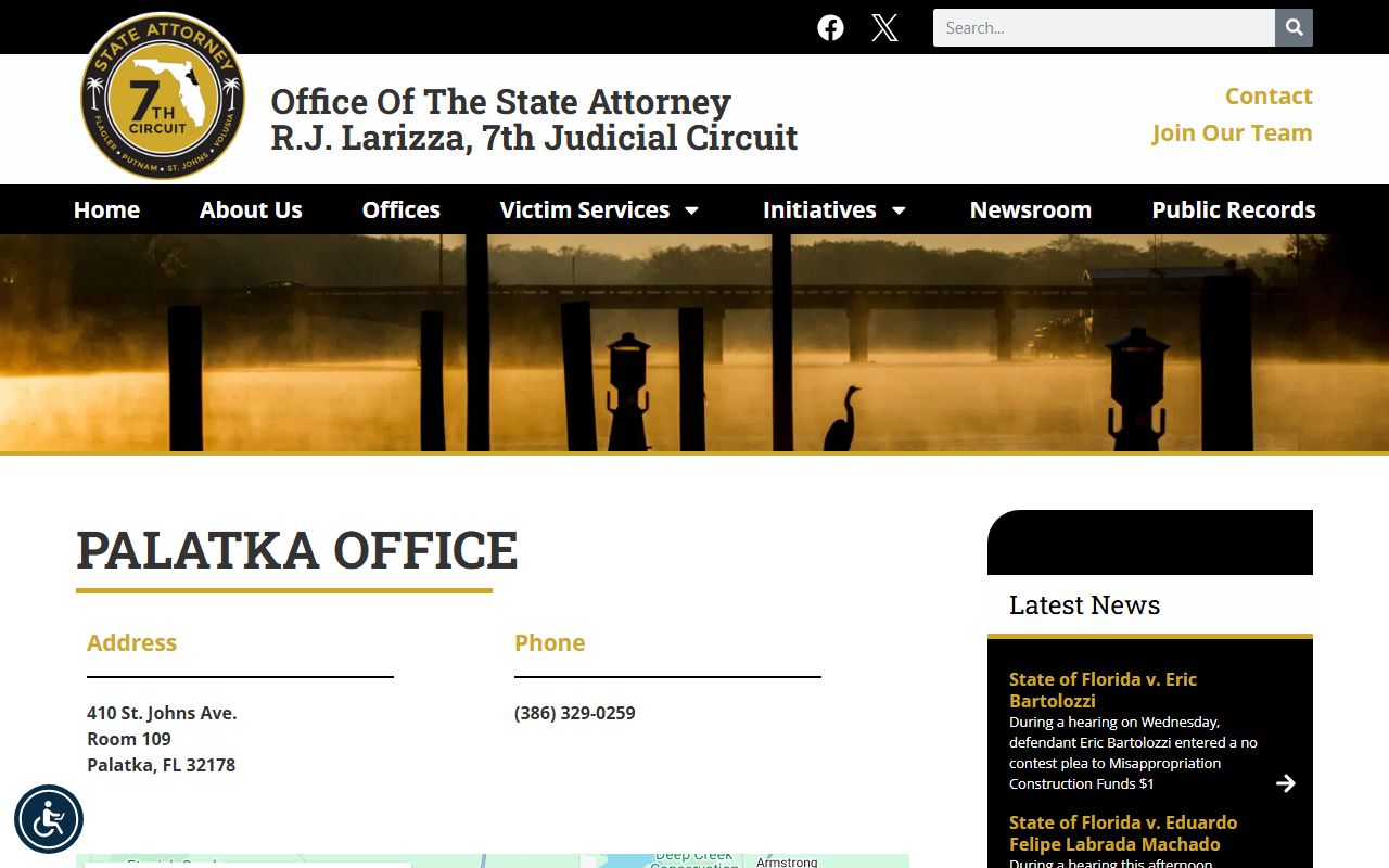 Seventh Judicial Circuit State Attorney Palatka office serving Putnam County